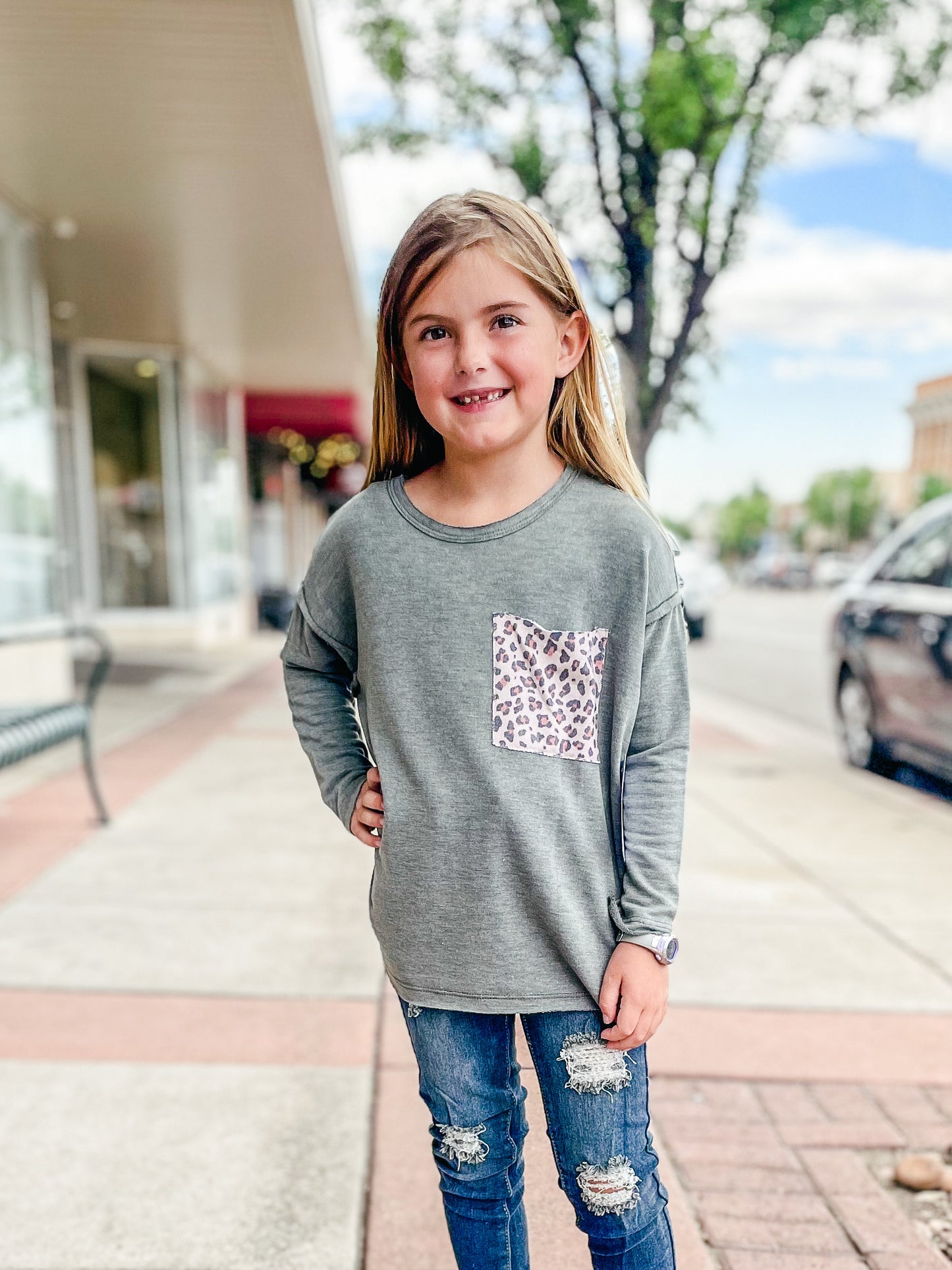 Leopard Pocket Top