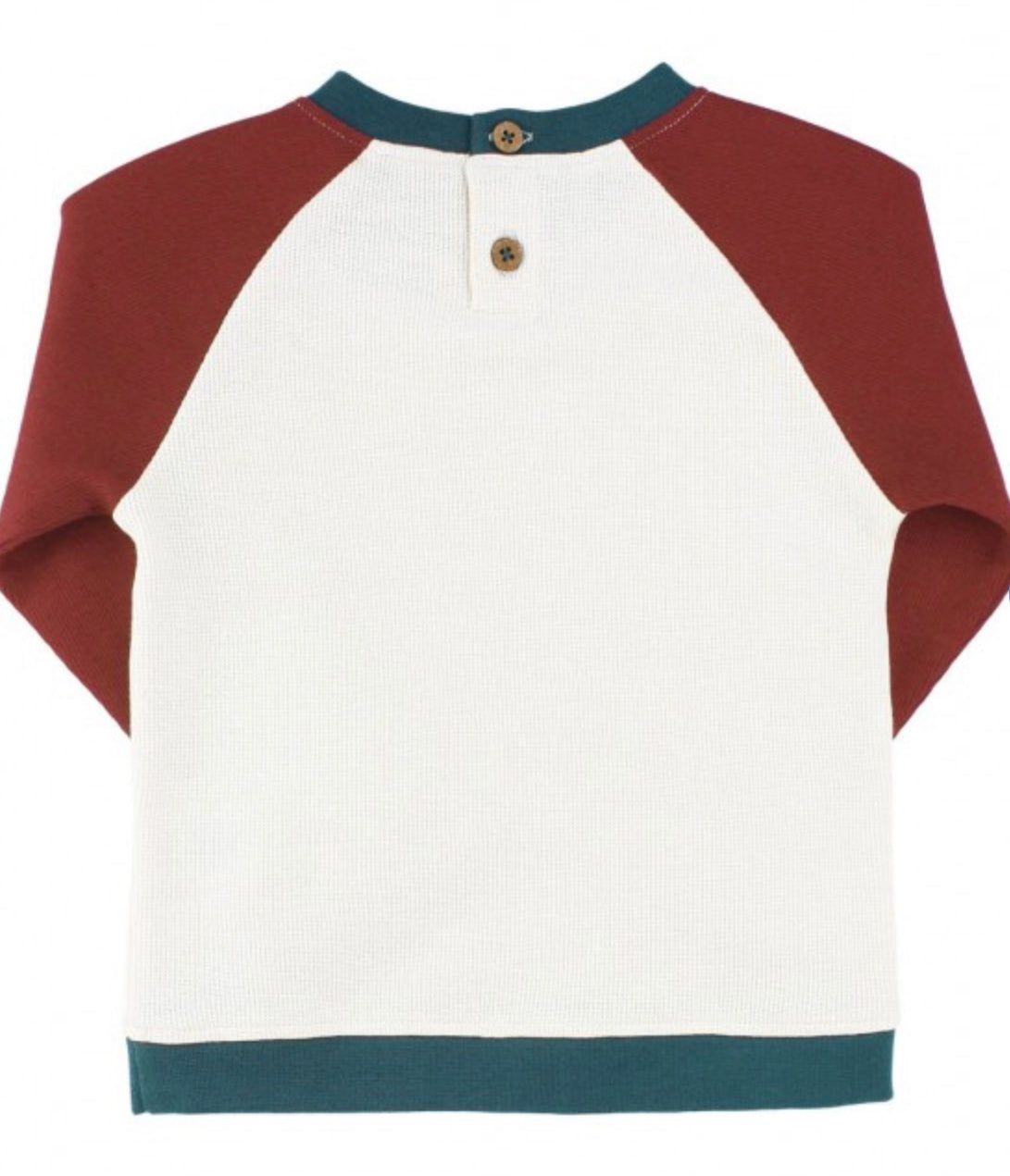 Boys Rosewood Color Block Sweatshirt