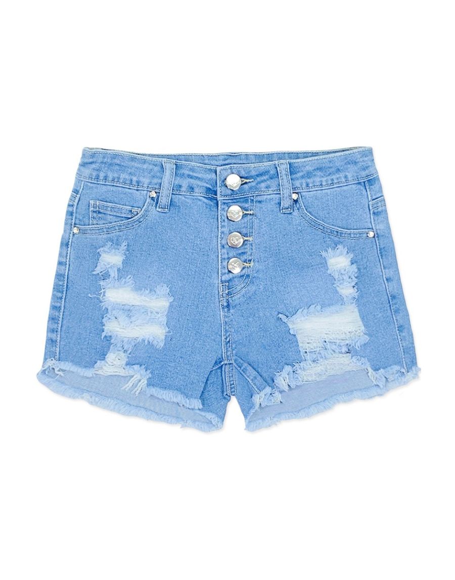 Distressed Shorts - Light Wash