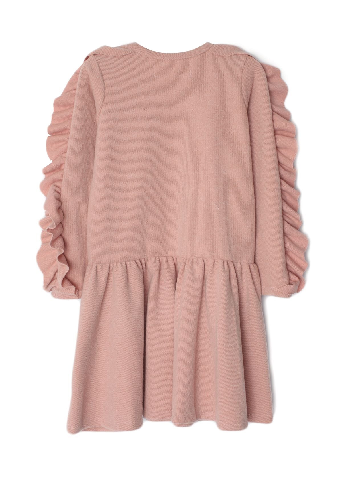 Our blush, tots and tweens ruffle sweater dress.