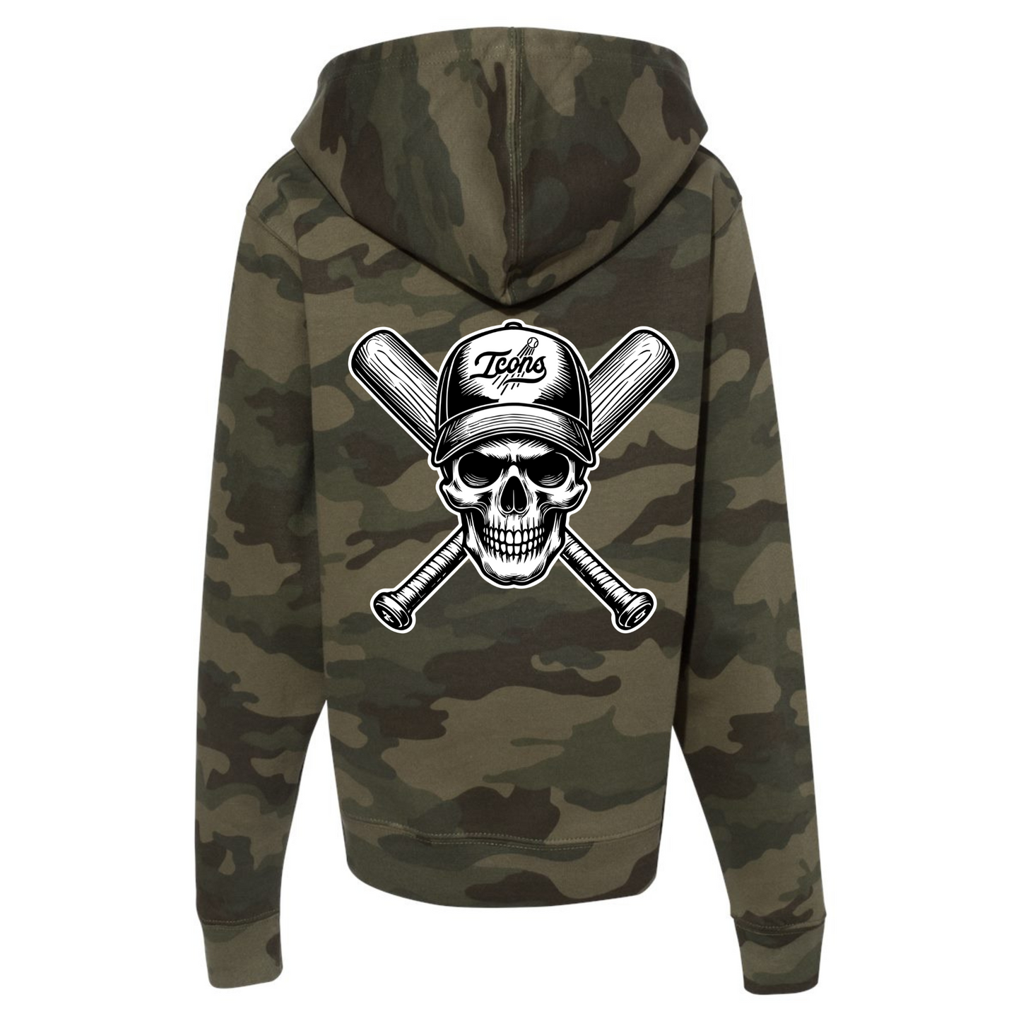 Youth Icons Black Skull Hoodie