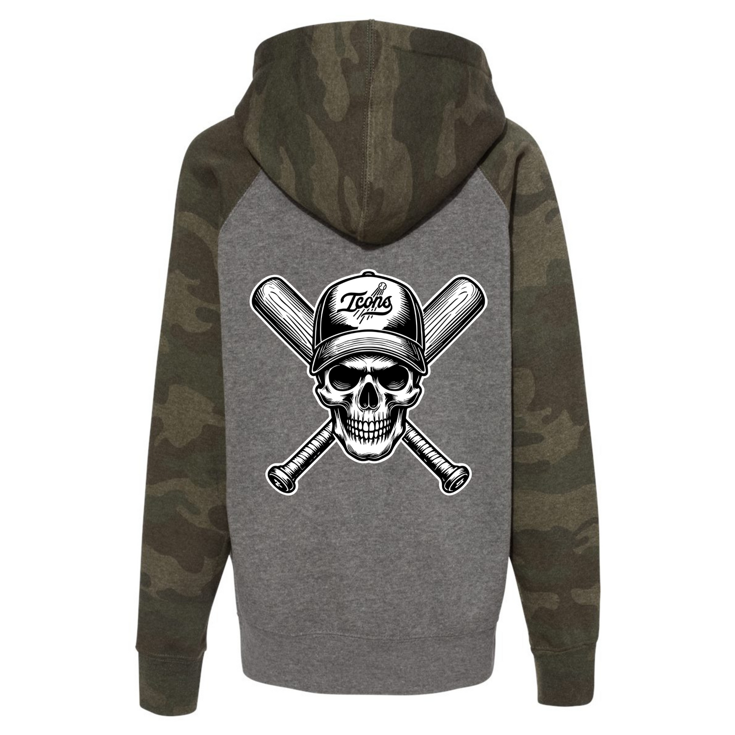 Youth Icons Black Skull Hoodie