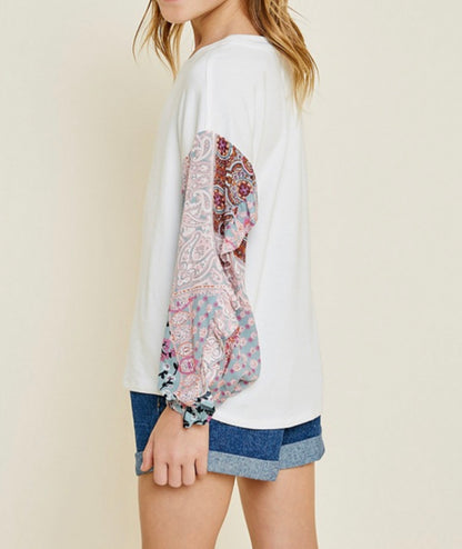 Raven Ruffle Sleeve Top