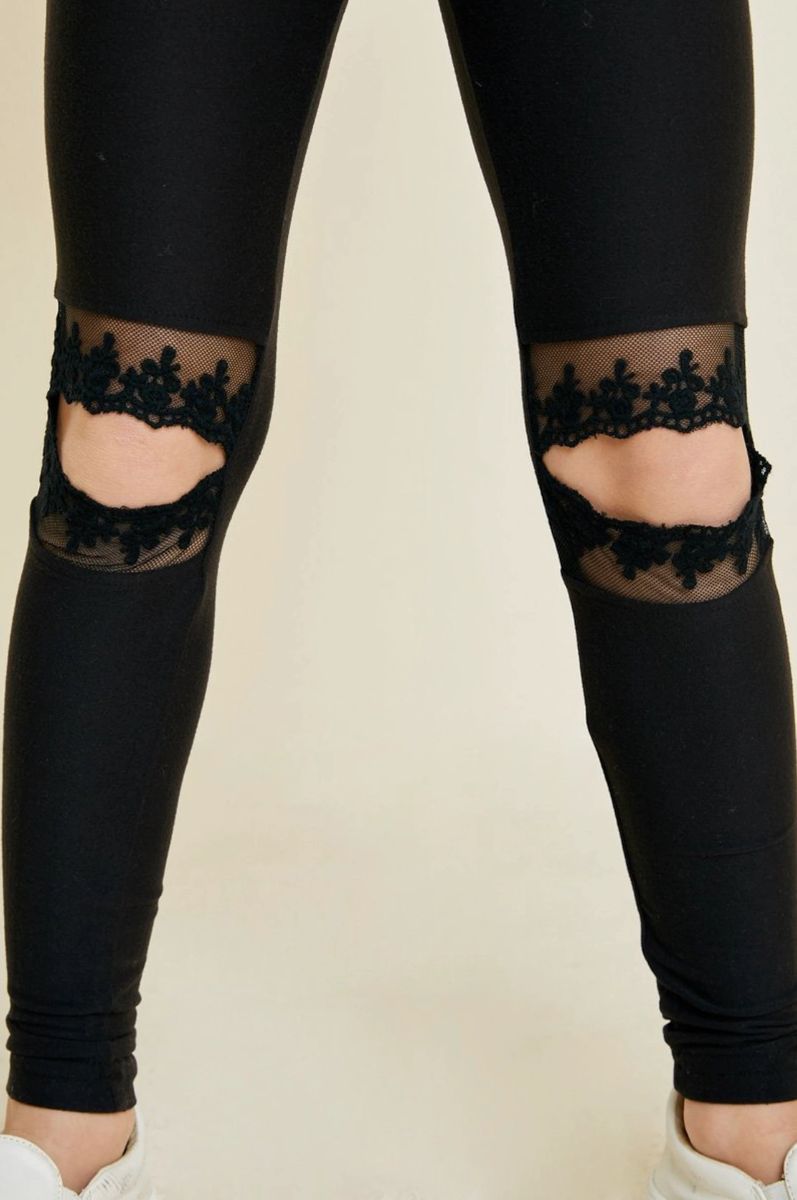 Kayla Lace Cut Out Leggings